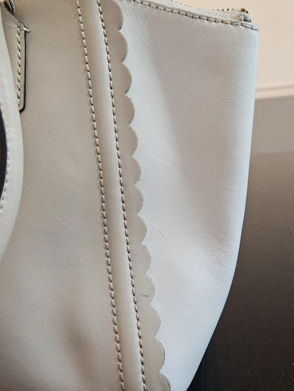 Kate Spade Cream Scalloped Handbag
